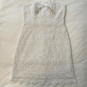 Lilly Pulitzer Lace Dress w/ Pearl and Crystal bow